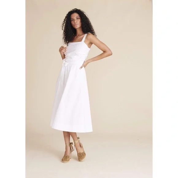 VERONICA BEARDPositano Ruched Bow Midi Dress